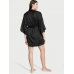 Халат Victoria's Secret Icon Satin Robe, Чорний