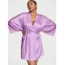 Халат з мереживними вставками Victoria's Secret Lace Inset Jacquard Robe, Бузковий