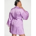 Халат з мереживними вставками Victoria's Secret Lace Inset Jacquard Robe, Бузковий