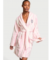 Халат Victoria’s Secret Plush Short Cozy Robe, Pretty Blossom Stripes