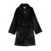 Халат Victoria’s Secret Plush Short Cozy Robe, Чорний з лого VS