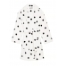 Халат Victoria’s Secret Plush Short Cozy Robe, Білий в горох