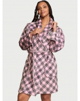 Халат Victoria’s Secret Plush Short Cozy Robe, Рожевий у клітинку