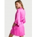 Халат Victoria's Secret Satin Hearts Robe, Яскраво-рожевий