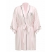 Халат Victoria's Secret Satin Short Piped Robe, Рожева смужка