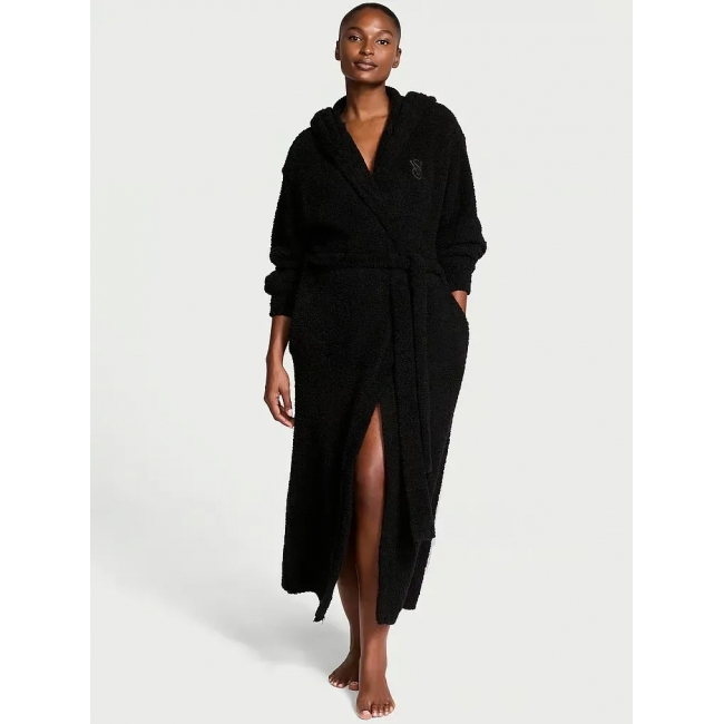 Халат Victoria’s Secret Chenille Hooded Long Robe, Чорний