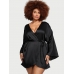 Халат-Кімоно Victoria's Secret Satin Short Robe, Чорний