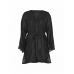 Халат-Кімоно Victoria's Secret Satin & Lace Trim Robe, Чорний