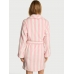 Халат Victoria’s Secret Plush Short Cozy Robe, Рожева смужка
