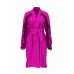 Халат Сатиновий Victoria's Secret Satin Rose Lace-Trim Midi Robe, Фуксія