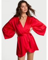 Халат-Кімоно Victoria's Secret Satin Short Robe, Червоний
