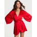 Халат-Кімоно Victoria's Secret Satin Short Robe, Червоний