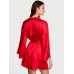 Халат-Кімоно Victoria's Secret Satin Short Robe, Червоний