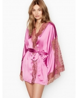 Атласний Халат-Кімоно Victoria's Secret з мереживними вставками