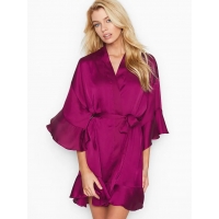 Халат-кімоно Victoria's Secret Flounce Satin Kimono, Fuchsia