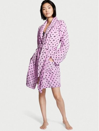 Халат Victoria's Secret Plush Short Cozy Robe, Purple