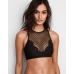 Бралет Victoria's Secret Floral Lace & Dot Mesh High-neck Bralette