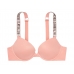 Бюстгальтер Victoria's Secret Very Sexy Shine Strap Push-Up Bra в персиковому кольорі зі стразами