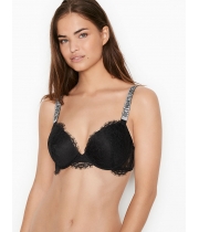 Бюстгалтер Victoria's Secret Very Sexy Shine Strap Push-Up Bra у чорному кольорі
