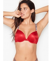 Бюстгалтер Victoria's Secret Very Sexy Shine Strap Push-Up Bra, червоний