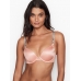 Бюстгальтер Victoria's Secret Very Sexy Shine Strap Push-Up Bra в персиковому кольорі зі стразами