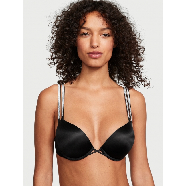 Бюстгалтер з подвійним пушапом Victoria's Secret Very Sexy Bombshell Double Shine Strap Push-Up Bra, Чорний