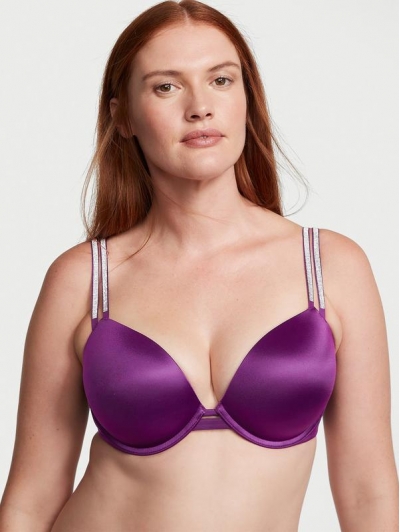 Бюстгалтер Victoria's Secret Very Sexy Double Shine Strap Push-Up Bra, Баклажановий