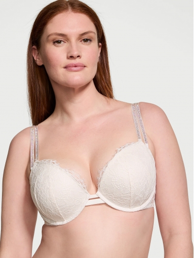 Бюстгалтер Victoria's Secret Very Sexy Double Shine Strap Push-Up Bra, Coconut White
