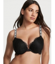 Бюстгалтер Victoria's Secret Very Sexy Shine Strap Lace Push-Up Bra, Чорний
