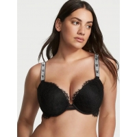 Бюстгалтер Victoria's Secret Very Sexy Shine Strap Lace Push-Up Bra, Чорний