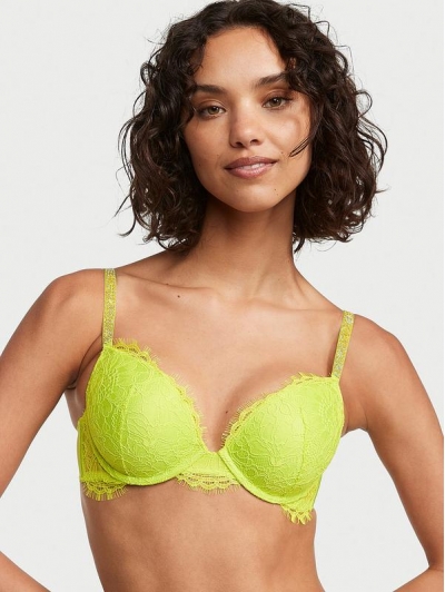 Бюстгалтер Victoria's Secret Very Sexy Shine Strap Lace Push-Up Bra, Салатовий