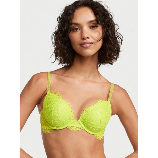 Бюстгалтер Victoria's Secret Very Sexy Shine Strap Lace Push-Up Bra, Салатовий