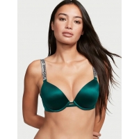Бюстгалтер Victoria's Secret Very Sexy Shine Strap Smooth Push-Up Bra, Deepest Green