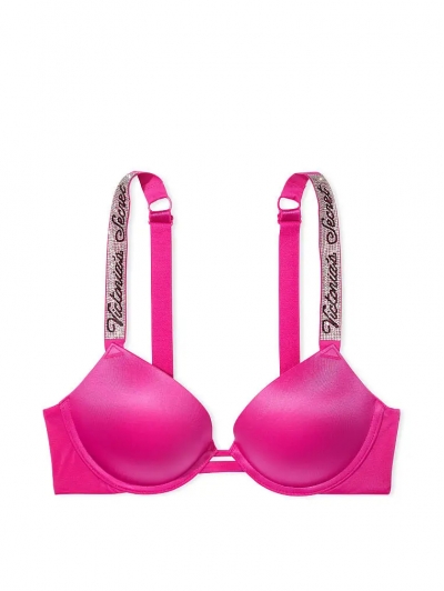 Бюстгалтер Victoria's Secret Very Sexy Shine Strap Smooth Push-Up Bra, Яскраво-рожевий