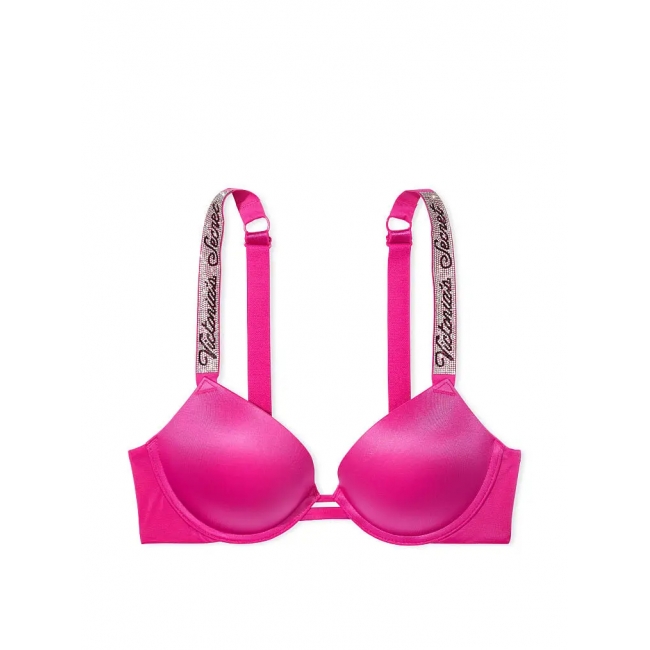 Бюстгалтер Victoria's Secret Very Sexy Shine Strap Smooth Push-Up Bra, Яскраво-рожевий