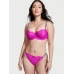 Бюстгалтер Victoria's Secret Wicked Shine Strap Unlined Lace Balconette Bra, Яскраво-рожевий
