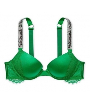 Бюстгалтер Victoria's Secret Very Sexy Shine Strap Smooth Push-Up Bra, Яскраво-зелений