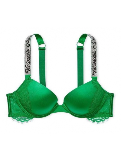 Бюстгалтер Victoria's Secret Very Sexy Shine Strap Smooth Push-Up Bra, Яскраво-зелений