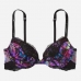 Бюстгалтер Victoria's Secret Very Sexy Shine Strap Smooth Push-Up Bra, Чорний з квітами