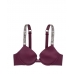 Бюстгалтер Victoria's Secret Very Sexy Shine Strap Smooth Push-Up Bra, Burgundy