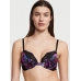 Бюстгалтер Victoria's Secret Very Sexy Shine Strap Smooth Push-Up Bra, Чорний з квітами