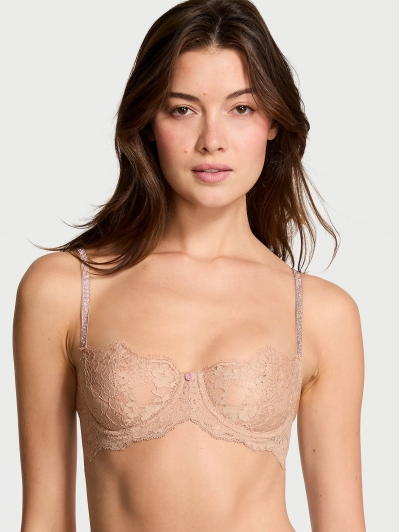 Бюстгалтер Victoria's Secret Wicked Twinkle Strap Unlined Lace Balconette Bra, Бежевий