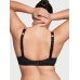 Бюстгалтер Victoria's Secret Wicked Shine Strap Unlined Lace Balconette Bra, Чорний з лого
