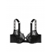 Бюстгалтер Victoria's Secret Wicked Shine Strap Unlined Lace Balconette Bra, Чорний з лого