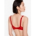 Бюстгалтер Victoria's Secret Wicked Shine Strap Unlined Lace Balconette Bra, Червоний