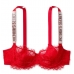 Бюстгалтер Victoria's Secret Wicked Shine Strap Unlined Lace Balconette Bra, Червоний
