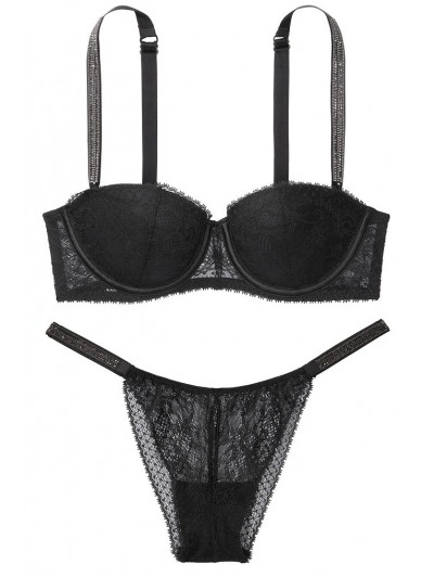 Мереживний комплект зі стразами Vistoria's Sесrеt Very Sexy Balconette Bra & Panty