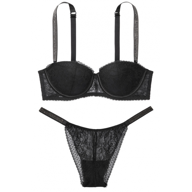 Мереживний комплект зі стразами Vistoria's Sесrеt Very Sexy Balconette Bra & Panty