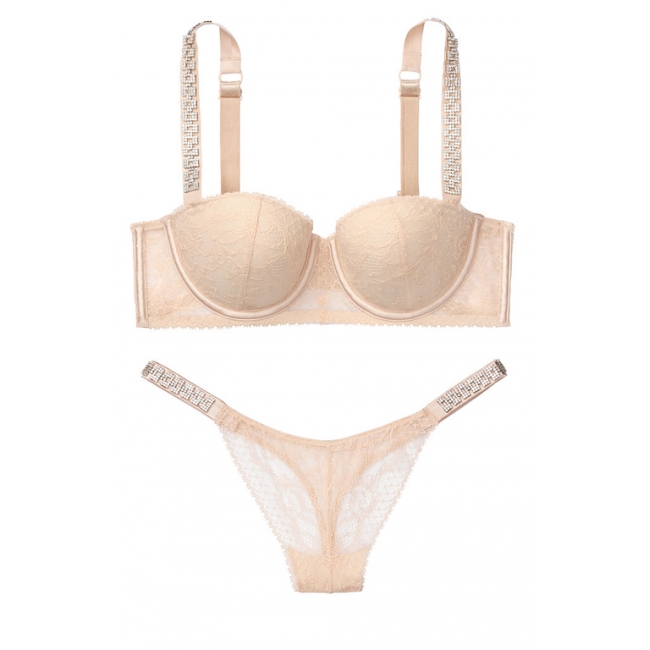 Мереживний комплект зі стразами Vistoria's Sесrеt Very Sexy Balconette Bra & Panty