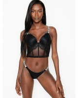 Комплект Білизни зі Стразами Victoria's Sесrеt Shine Strap Push-Up Balconette & Panty